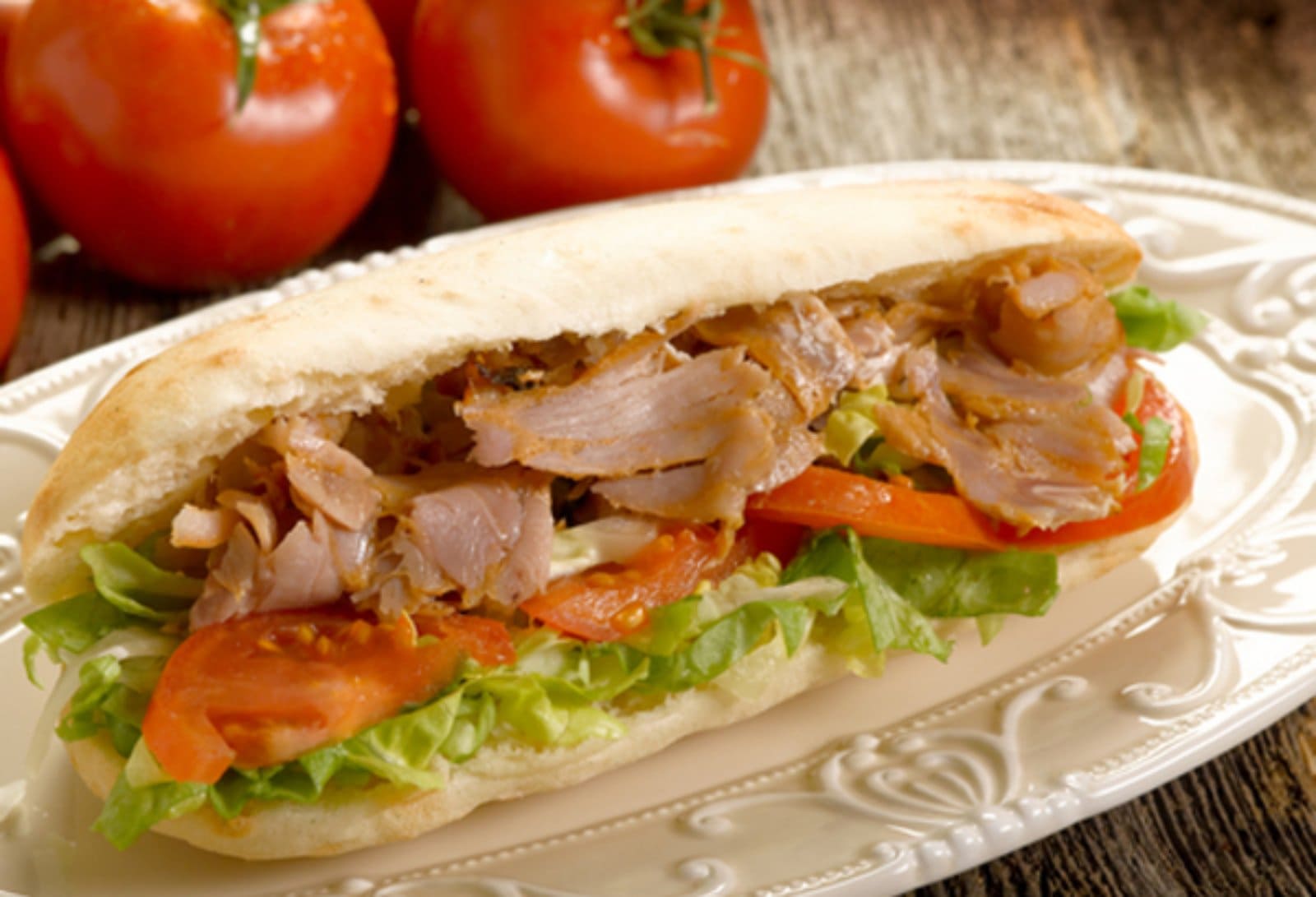 Sandwich γύρος χοιρινός